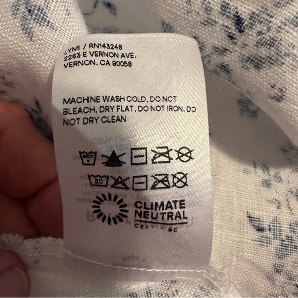 Reformation | Marbella linen floral midi dress puff sleeve - Picture 11 of 11